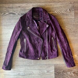 Blank NYC Purple Suede Biker Jacket